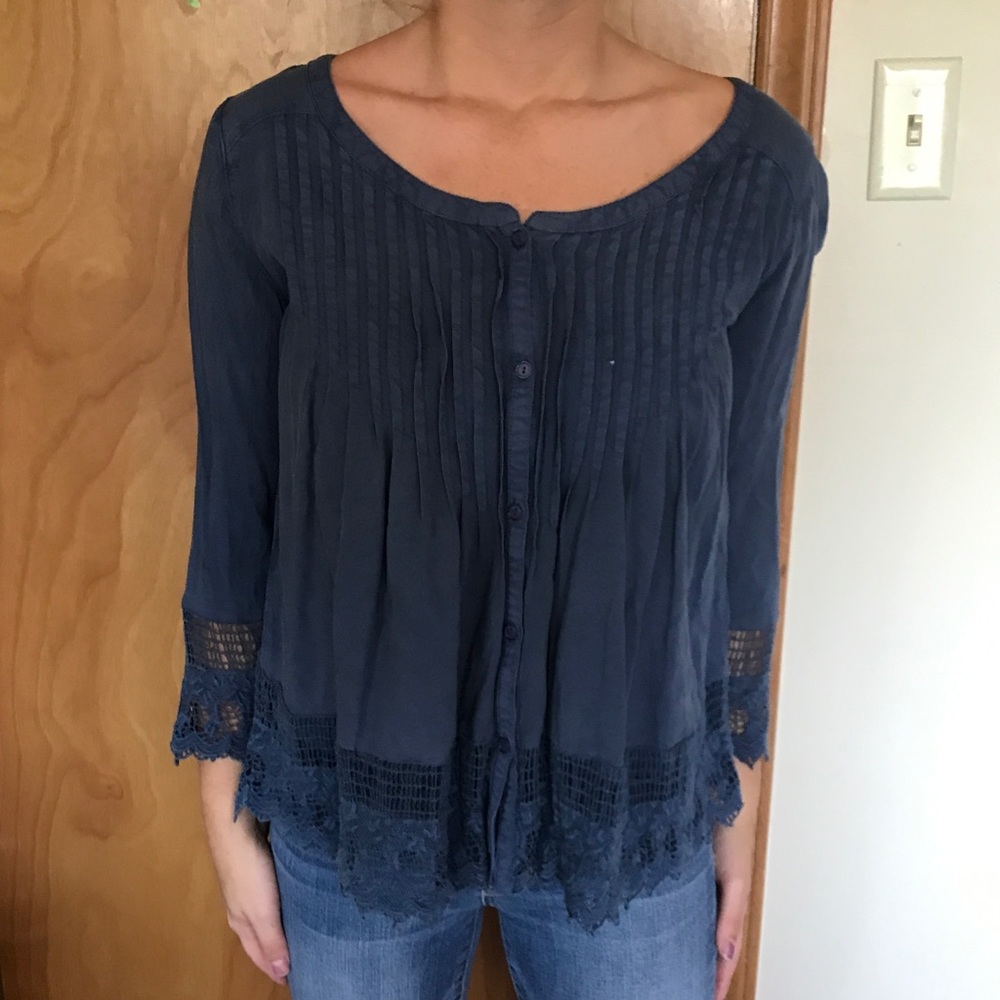 Women’s American Eagle caged peasant blouse
